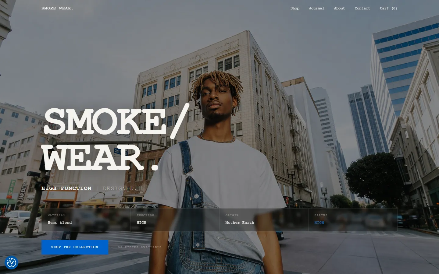 Smokewear.co website screenshot